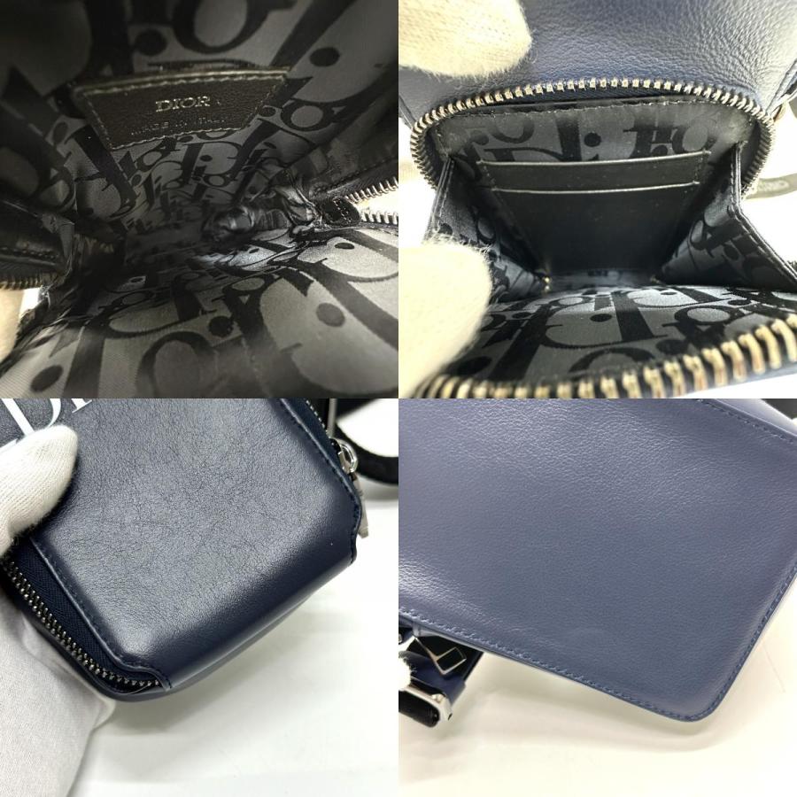 Dior ディオール ロゴ  2WAY マイクロ フォン カバン 肩掛け 斜め掛け ショルダーバッグ ブルー メンズ【中古】 |  | 09