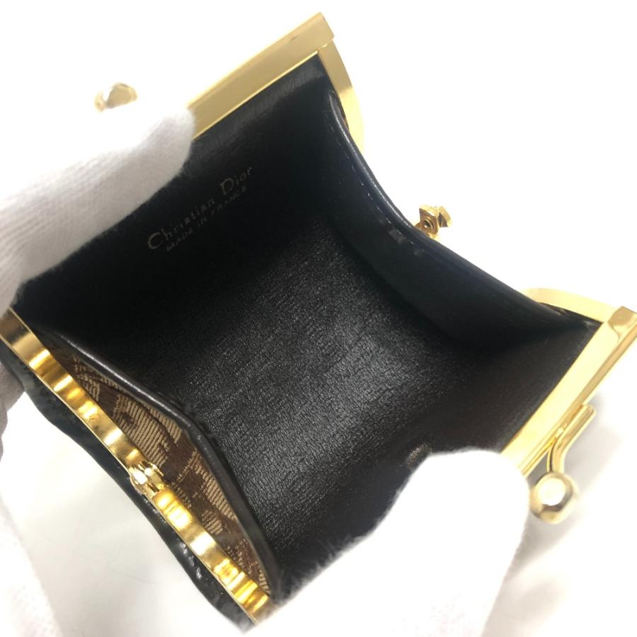 Dior ディオール トロッター柄 ロゴ ヴィンテージ がま口 小銭入れ コインケース ブラウン レディース【中古】 |  | 08
