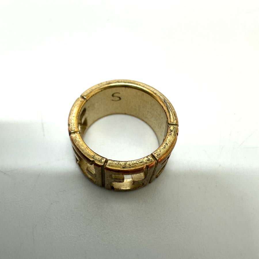 FENDI（フェンディ） FFロゴ リング・指輪 ゴールド レディース【中古