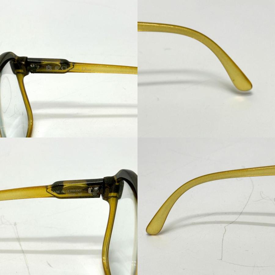 Christian Dior クリスチャンディオール 2096 CDロゴ 度あり ヴィンテージ 眼鏡 イエロー レディース【中古】 |  | 08