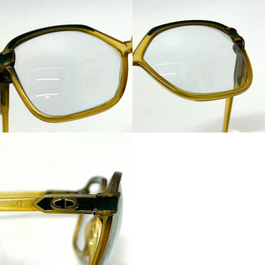 Christian Dior クリスチャンディオール 2096 CDロゴ 度あり ヴィンテージ 眼鏡 イエロー レディース【中古】 |  | 09