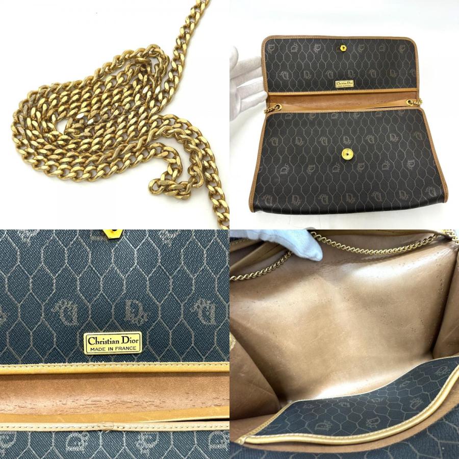 Dior ディオール 総柄 チェーン ヴィンテージ ショルダーバッグ ブラック×ブラウン レディース【中古】 |  | 06