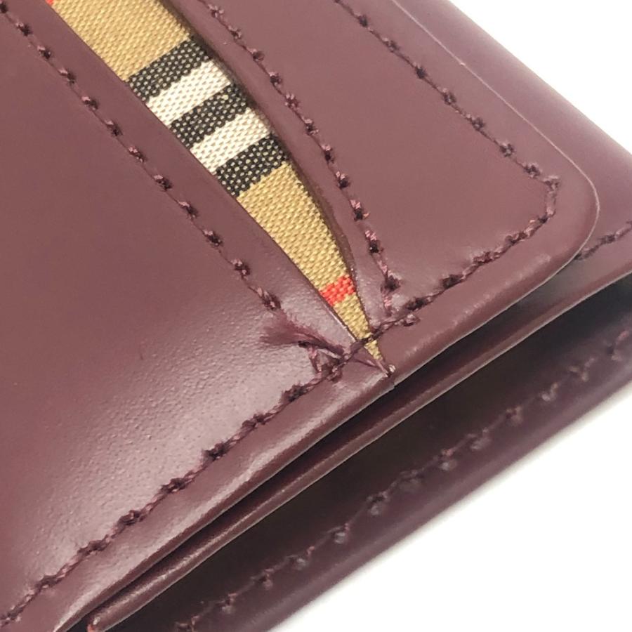 未使用 BURBERRY バーバリー チェック柄 ノバチェック 小物 3連 キーケース ワインレッド ユニセックス【中古】 | BURBERRY | 08