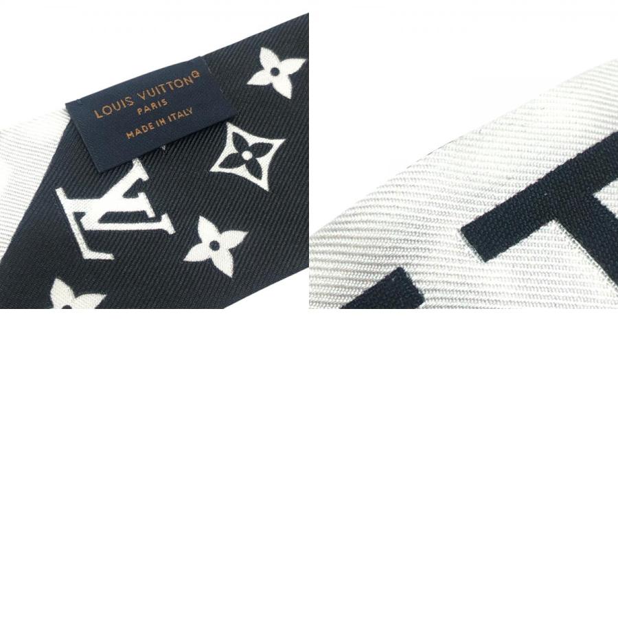LOUIS VUITTON ルイヴィトン M90682 バンドーBB・モノグラム インフィニティ 小物 スカーフ ブラック×ホワイト レディース【中古】 | LOUIS VUITTON | 09