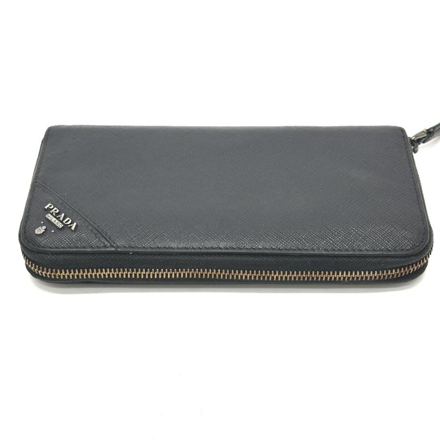 PRADA プラダ 2M317 レタリングロゴ ラウンドファスナー 長財布 ブラック メンズ【中古】 | PRADA | 03