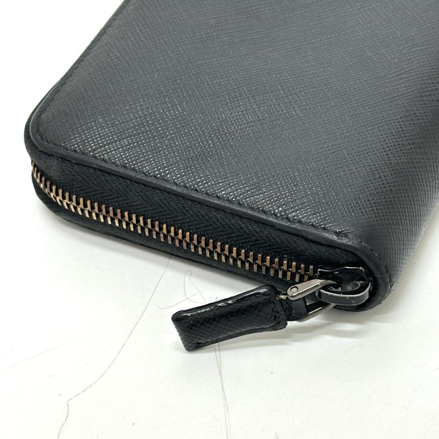 PRADA プラダ 2M317 レタリングロゴ ラウンドファスナー 長財布 ブラック メンズ【中古】 | PRADA | 06