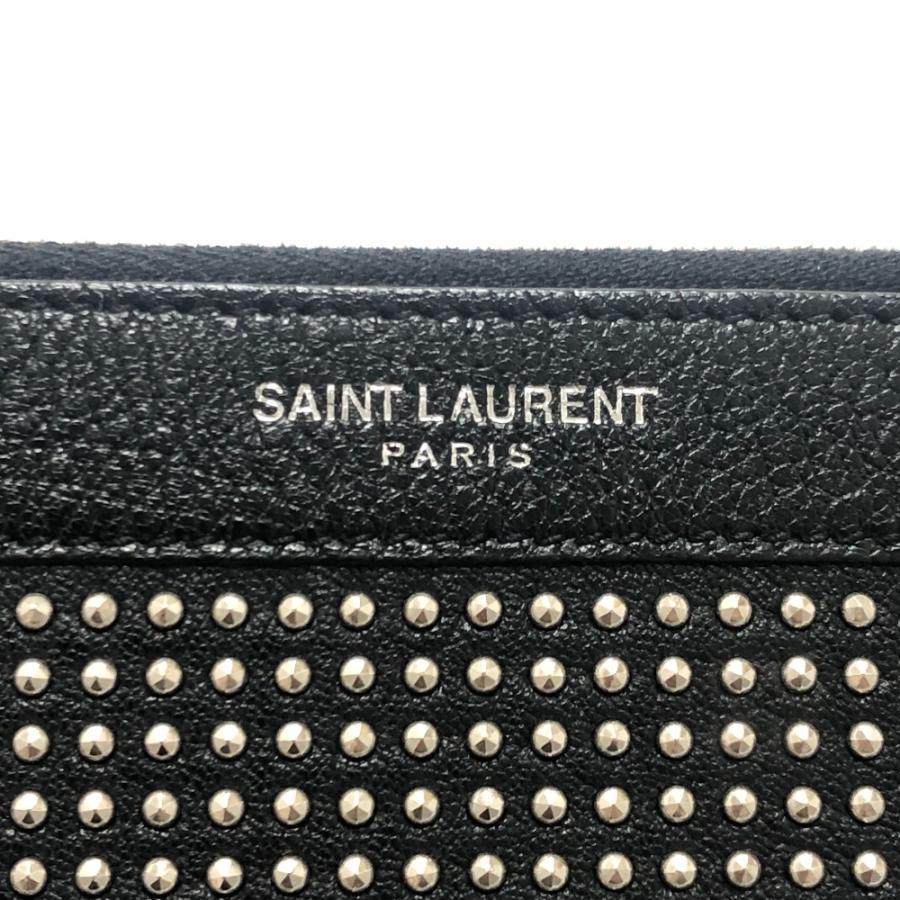 Saint Laurent サンローラン スタッズ フラット セカンドバッグ カバン レザー クラッチバッグ ブラック ユニセックス【中古】 |  | 07