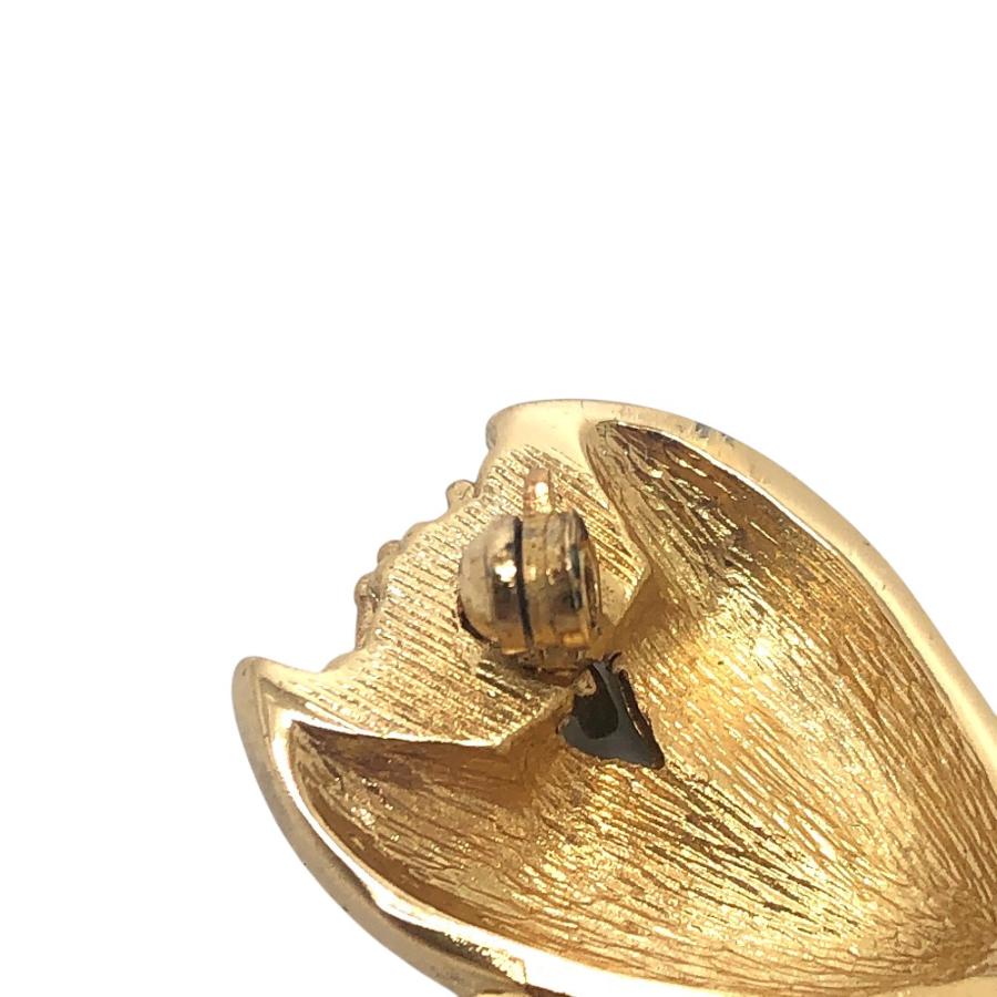 Dior ディオール ラインストーン リボン アクセサリー ファッション小物 ブローチ ゴールド レディース【中古】 |  | 06