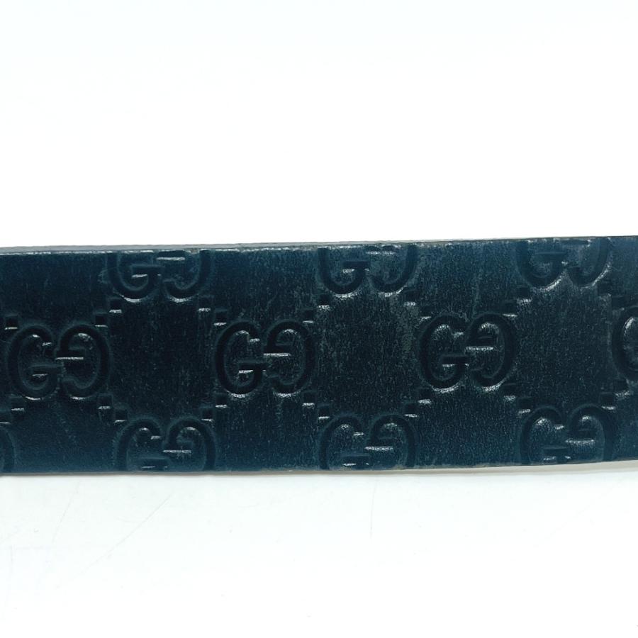 GUCCI グッチ 182320 インターロッキングGバックル アクセサリー シマライン ベルト ブラック メンズ【中古】 | GUCCI | 03