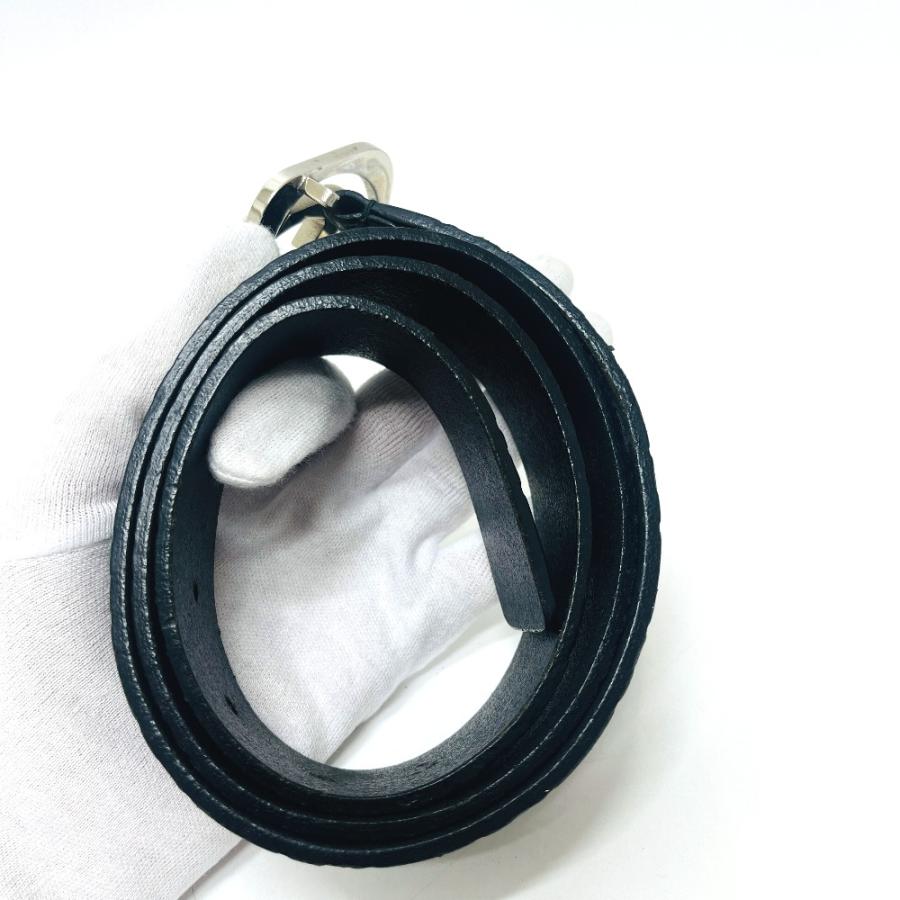 GUCCI グッチ 182320 インターロッキングGバックル アクセサリー シマライン ベルト ブラック メンズ【中古】 | GUCCI | 08