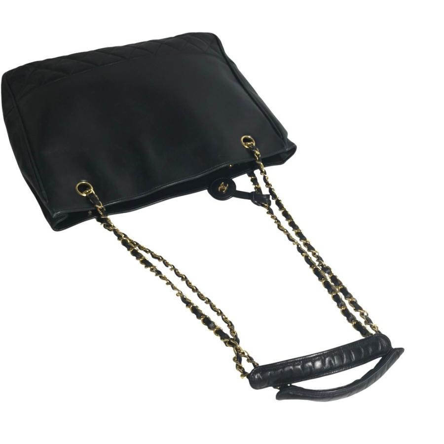 CHANEL シャネル マトラッセ Wチェーン トートバッグ キルティング CC ココマーク ロゴ ヴィンテージ ショルダーバッグ ブラック【中古】 | CHANEL | 02
