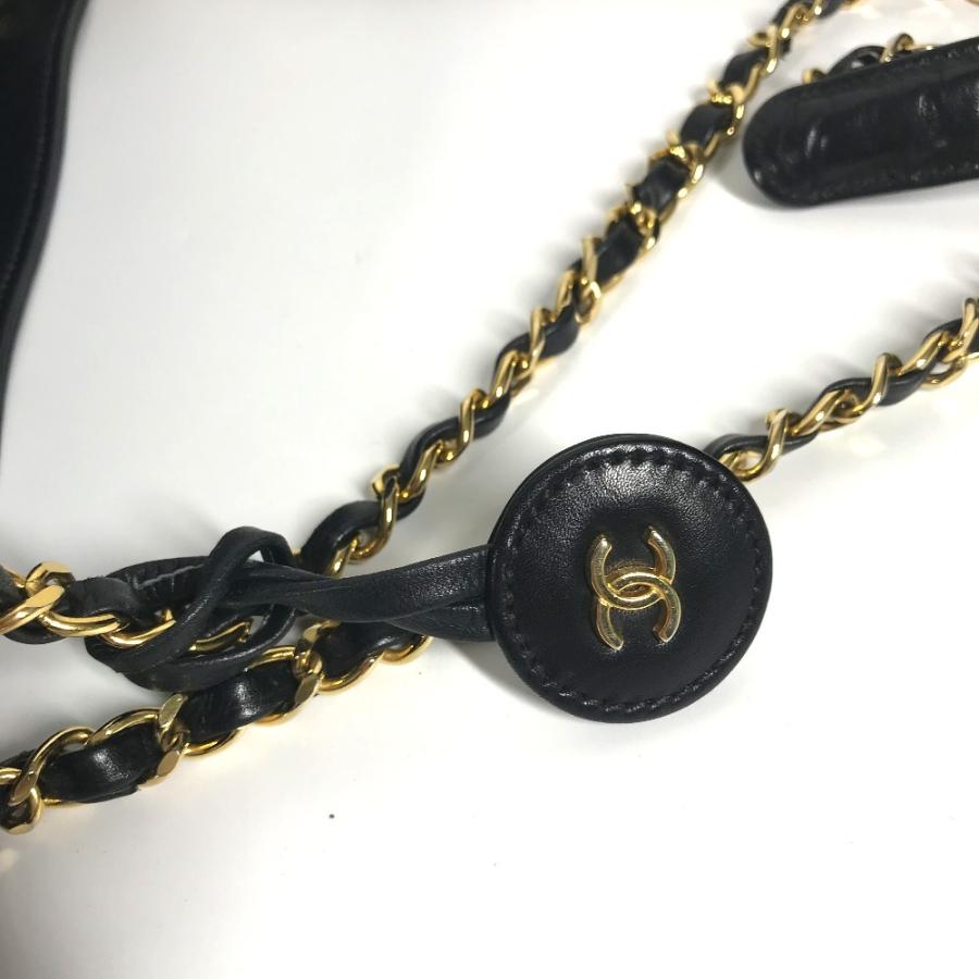 CHANEL シャネル マトラッセ Wチェーン トートバッグ キルティング CC ココマーク ロゴ ヴィンテージ ショルダーバッグ ブラック【中古】 | CHANEL | 05