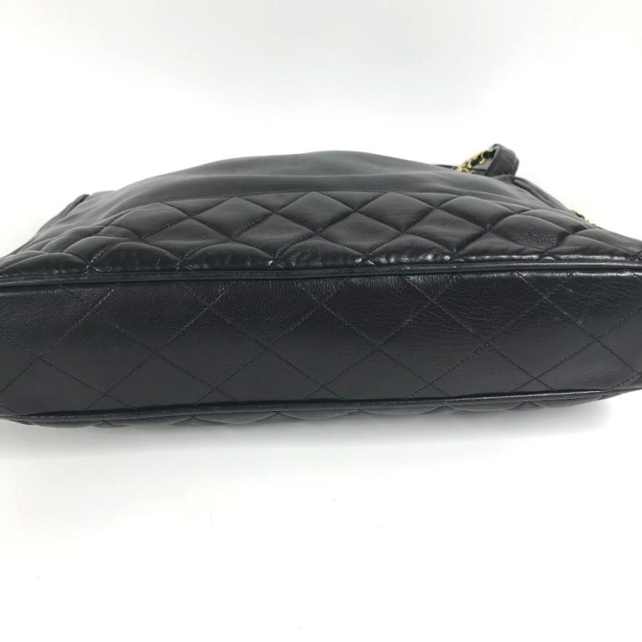 CHANEL シャネル マトラッセ Wチェーン トートバッグ キルティング CC ココマーク ロゴ ヴィンテージ ショルダーバッグ ブラック【中古】 | CHANEL | 06