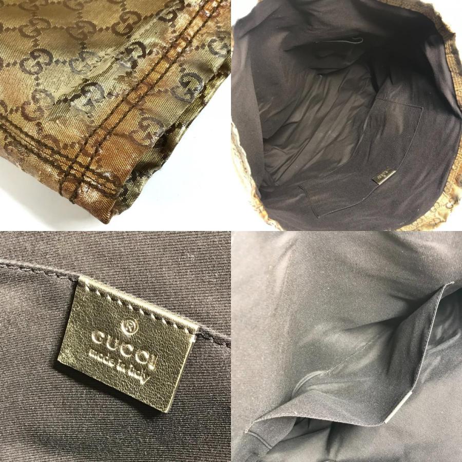 GUCCI グッチ 189669 ロゴ ショルダーバッグ 肩掛け カバン GGクリスタル トートバッグ ゴールド ユニセックス【中古】 | GUCCI | 09