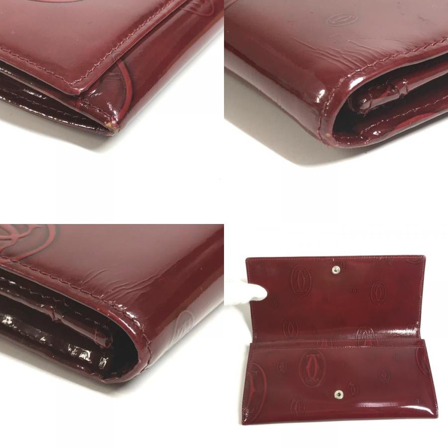 CARTIER カルティエ ハッピーバースデー ロゴ ロングウォレット 長財布 レッド ユニセックス【中古】 | Cartier | 07