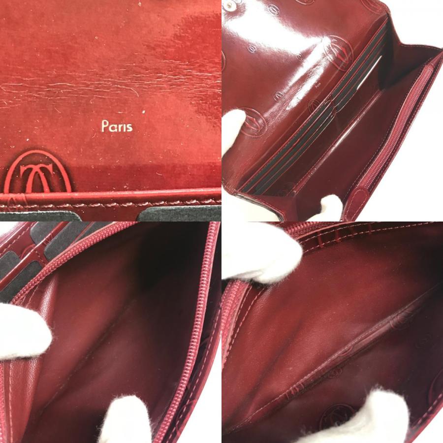 CARTIER カルティエ ハッピーバースデー ロゴ ロングウォレット 長財布 レッド ユニセックス【中古】 | Cartier | 08