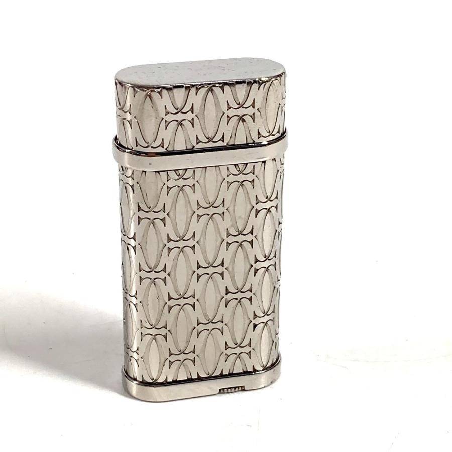 CARTIER カルティエ C ドゥ カルティエ デコール パラジウム ローラ ライター ロゴ 喫煙具 煙草 タバコ ライター シルバー【中古】 | Cartier | 02