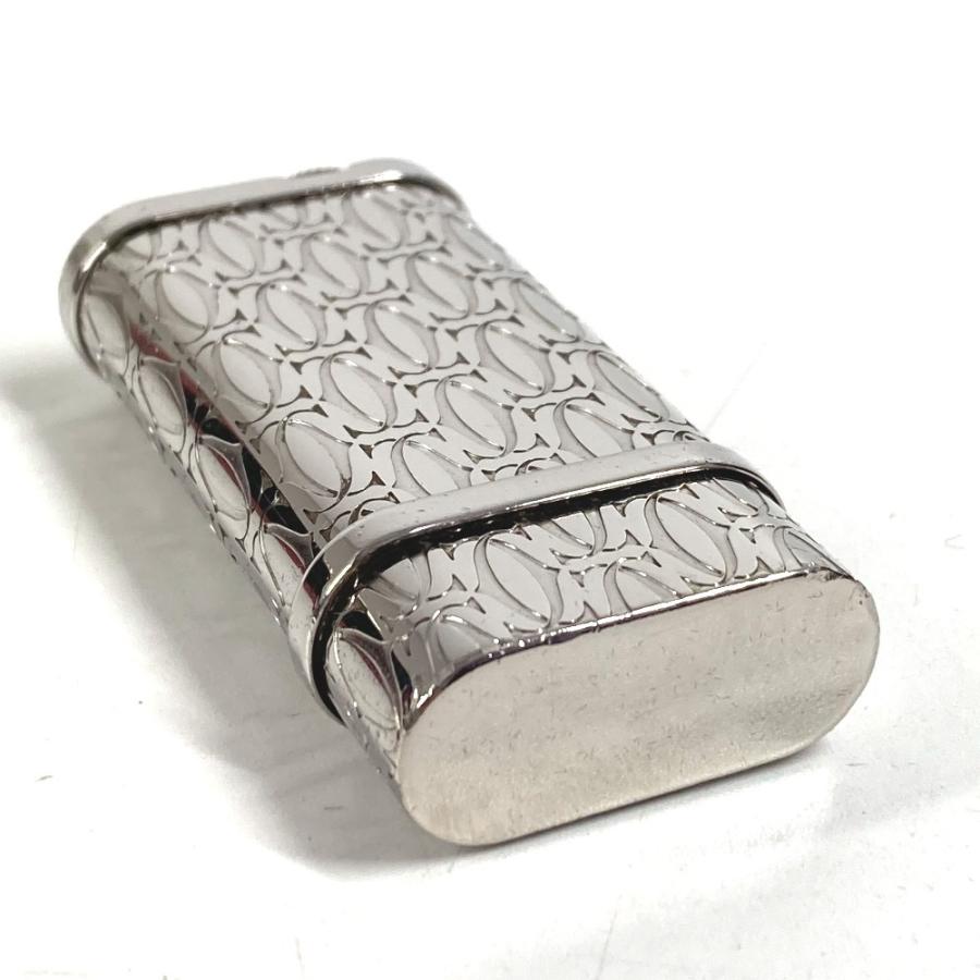CARTIER カルティエ C ドゥ カルティエ デコール パラジウム ローラ ライター ロゴ 喫煙具 煙草 タバコ ライター シルバー【中古】 | Cartier | 03