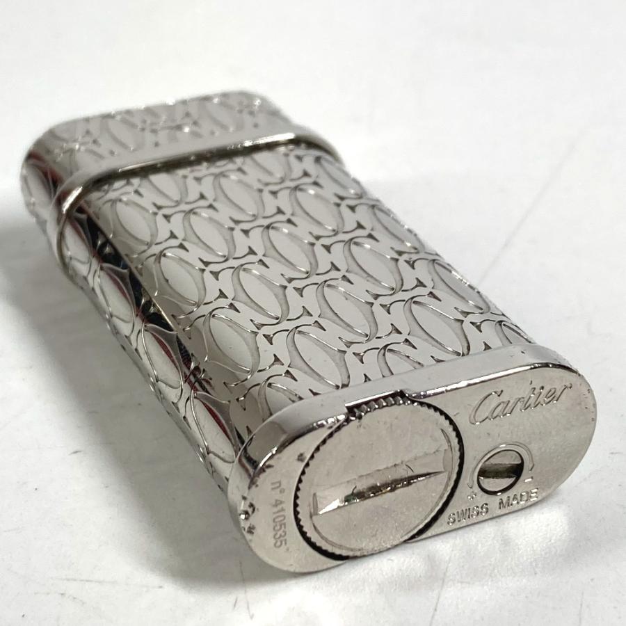 CARTIER カルティエ C ドゥ カルティエ デコール パラジウム ローラ ライター ロゴ 喫煙具 煙草 タバコ ライター シルバー【中古】 | Cartier | 05