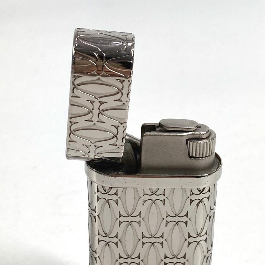 CARTIER カルティエ C ドゥ カルティエ デコール パラジウム ローラ ライター ロゴ 喫煙具 煙草 タバコ ライター シルバー【中古】 | Cartier | 07