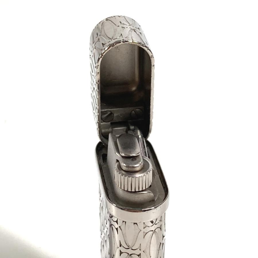 CARTIER カルティエ C ドゥ カルティエ デコール パラジウム ローラ ライター ロゴ 喫煙具 煙草 タバコ ライター シルバー【中古】 | Cartier | 08