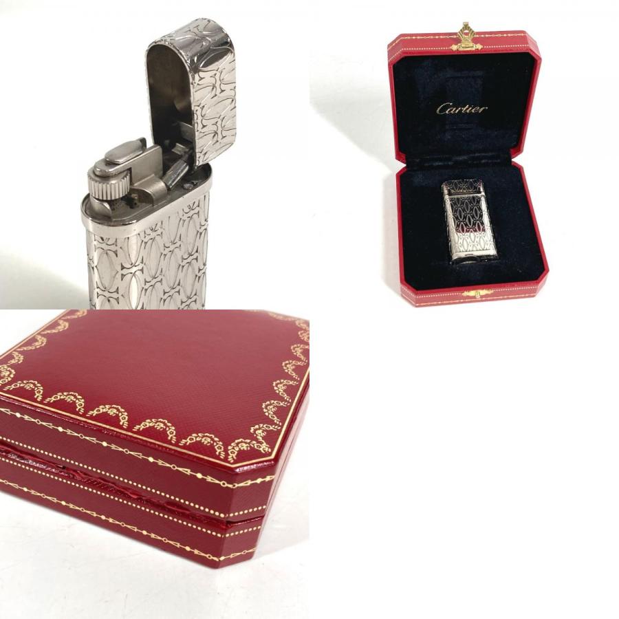 CARTIER カルティエ C ドゥ カルティエ デコール パラジウム ローラ ライター ロゴ 喫煙具 煙草 タバコ ライター シルバー【中古】 | Cartier | 09