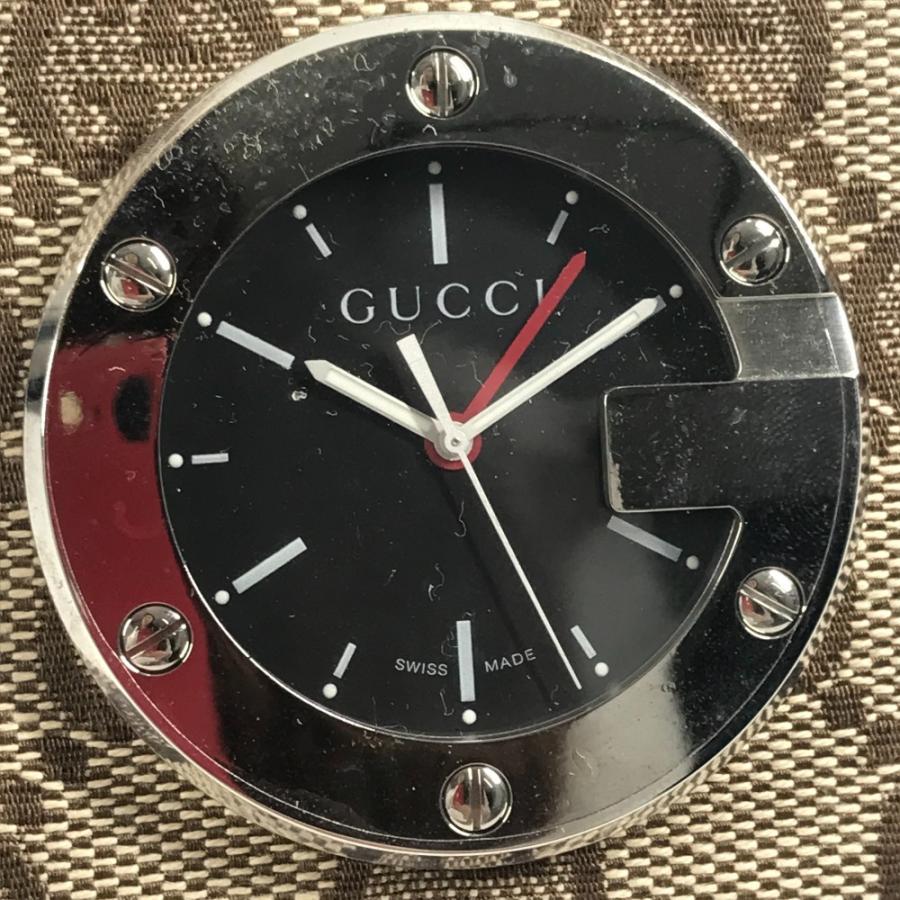 GUCCI グッチ  YC200001 トラベルクロック インテリア 置き時計 GG 置時計 ベージュ ユニセックス【中古】 | GUCCI | 01