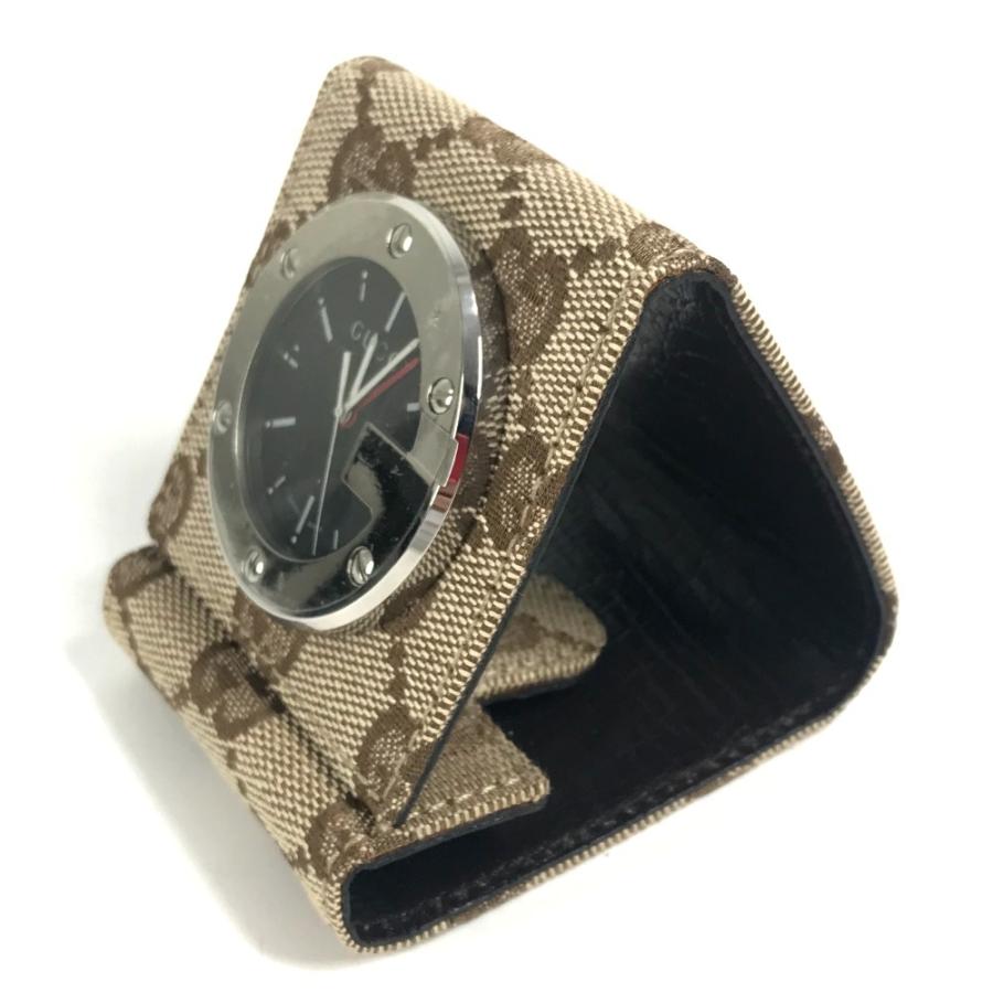 GUCCI グッチ  YC200001 トラベルクロック インテリア 置き時計 GG 置時計 ベージュ ユニセックス【中古】 | GUCCI | 03