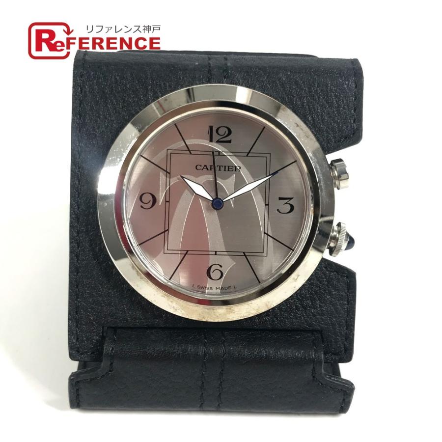 GUCCI グッチ  トラベルクロック インテリア 置き時計 パシャ ロゴ 置時計 シルバー ユニセックス【中古】 | GUCCI