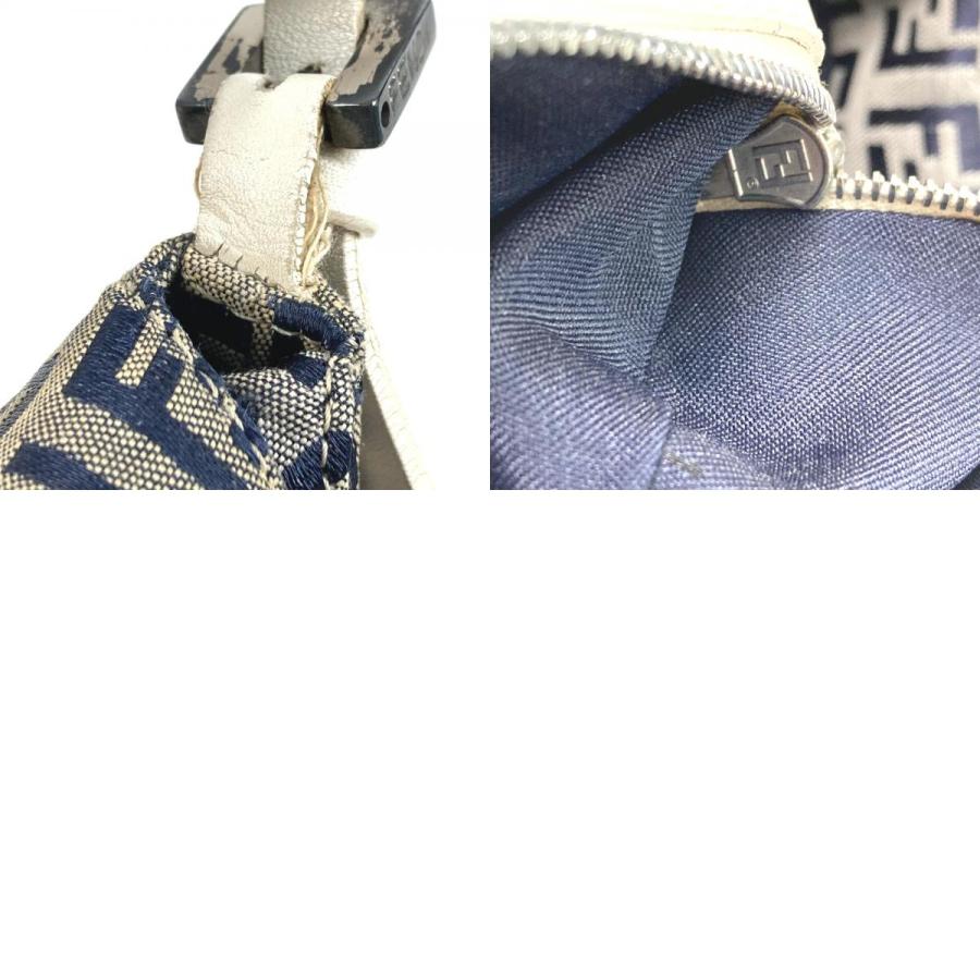 FENDI フェンディ ズッキーノ ロゴ フラップ カバン バッグ 肩掛け フラップ ショルダーバッグ ネイビー ユニセックス【中古】 | FENDI | 09