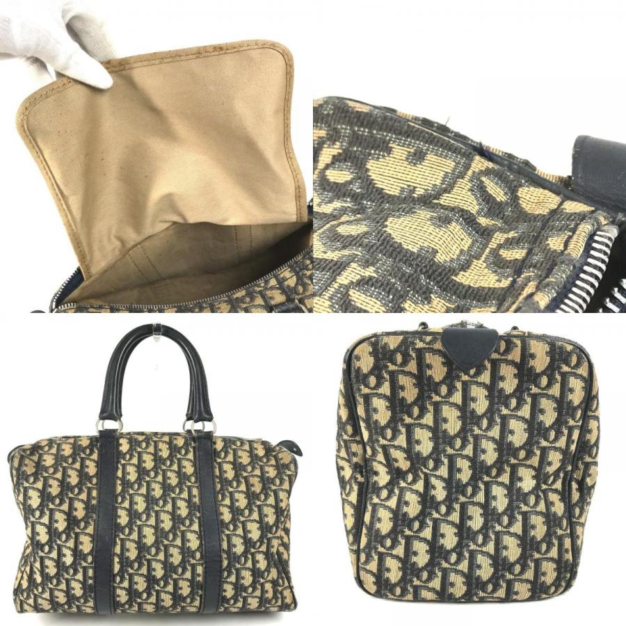 Dior ディオール トロッター ロゴ カバン ミニボストンバッグ ヴィンテージ ハンドバッグ ネイビー ユニセックス【中古】 |  | 08