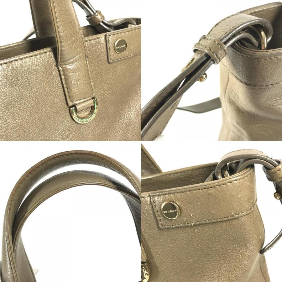 BVLGARI ブルガリ S.Bulgari ロゴ カバン トートバッグ 2WAYバッグ ハンドバッグ ショルダーバッグ グレー ユニセックス【中古】 | BVLGARI | 08