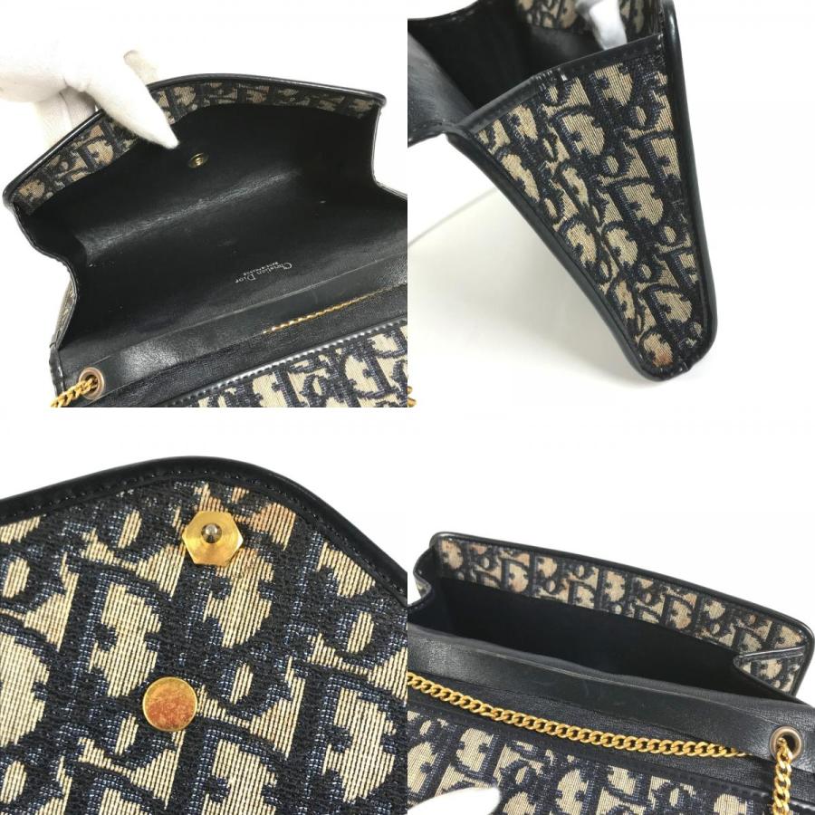 Dior ディオール トロッター ロゴ 肩掛け カバン フラップ 2WAYバッグ クラッチバッグ ヴィンテージ ショルダーバッグ ネイビー【中古】 |  | 08