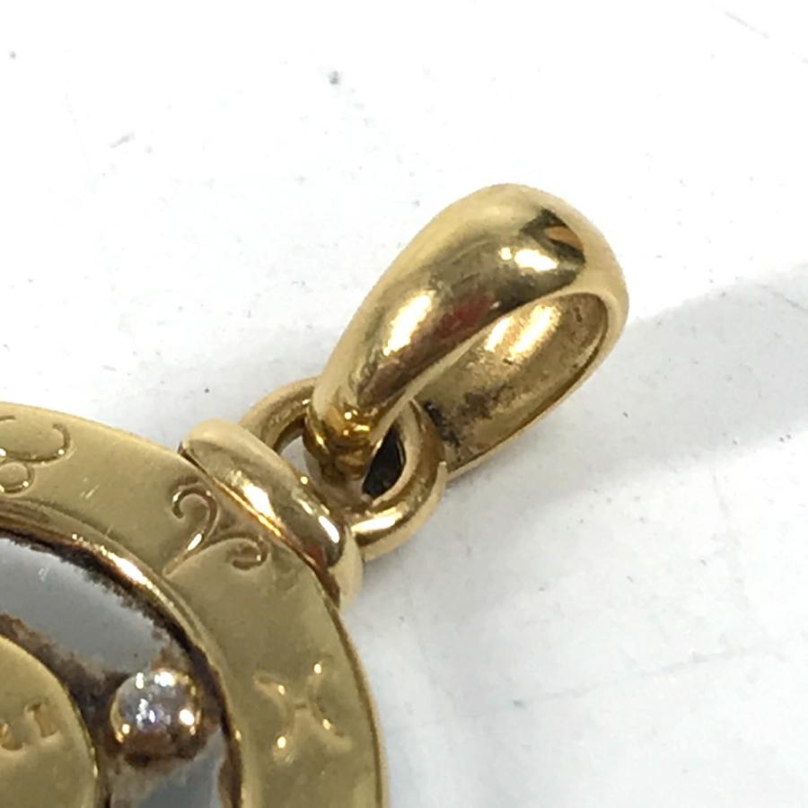 BVLGARI ブルガリ ホロスコープ ロゴ コンビ ネックレス アクセサリー ジュエリー K18 金 1PD ダイヤ  ペンダントトップ【中古】 | BVLGARI | 06