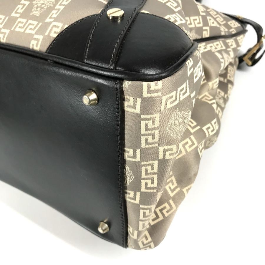 VERSACE ヴェルサーチ ロゴ メデューサ 肩掛け カバン トートバッグ ショルダーバッグ ベージュ ユニセックス【中古】 |  | 05