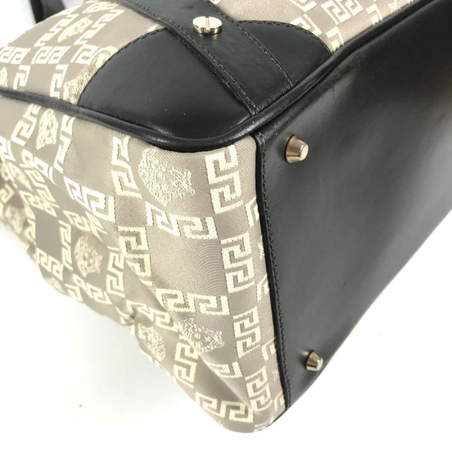 VERSACE ヴェルサーチ ロゴ メデューサ 肩掛け カバン トートバッグ ショルダーバッグ ベージュ ユニセックス【中古】 |  | 06