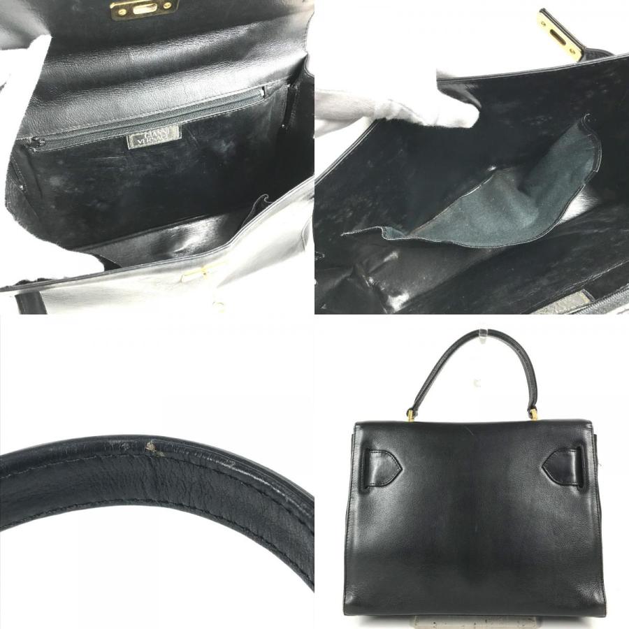 VERSACE ヴェルサーチ ロゴ メデューサ カバン フラップ トートバッグ ヴィンテージ ハンドバッグ ブラック ユニセックス【中古】 |  | 07