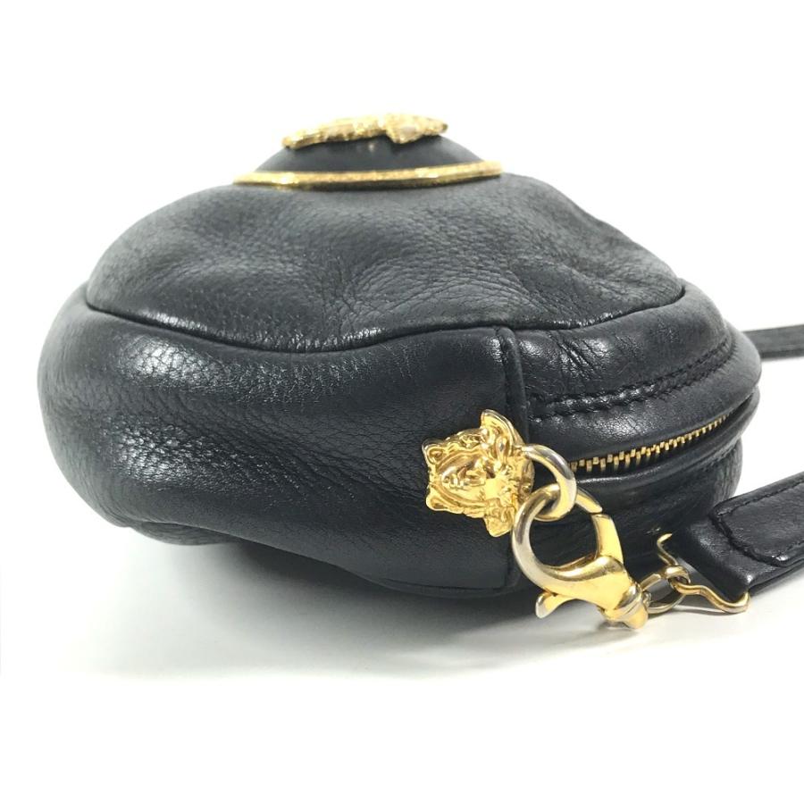 VERSACE ヴェルサーチ ロゴ ビッグ メデューサ 斜め掛け カバン ポシェット ヴィンテージ ショルダーバッグ ブラック ユニセックス【中古】 |  | 02