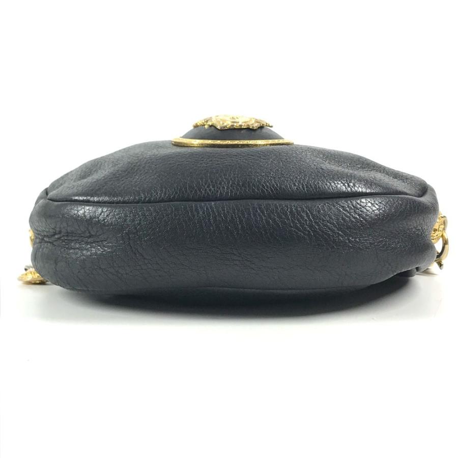 VERSACE ヴェルサーチ ロゴ ビッグ メデューサ 斜め掛け カバン ポシェット ヴィンテージ ショルダーバッグ ブラック ユニセックス【中古】 |  | 04
