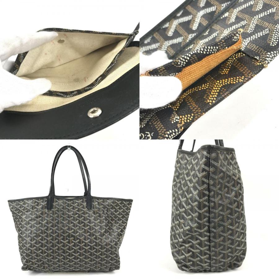 GOYARD ゴヤール サンルイPM サンルイ PM ポーチ付き トートバッグ カバン 肩掛け ショルダーバッグ ブラック ユニセックス【中古】 | GOYARD | 07