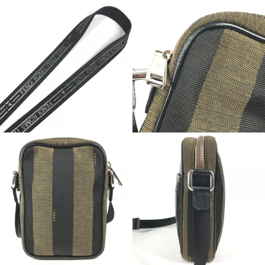 FENDI フェンディ ペカン ロゴ 斜め掛け ポシェット カバン ショルダーバッグ ブラウン ユニセックス【中古】 | FENDI | 09