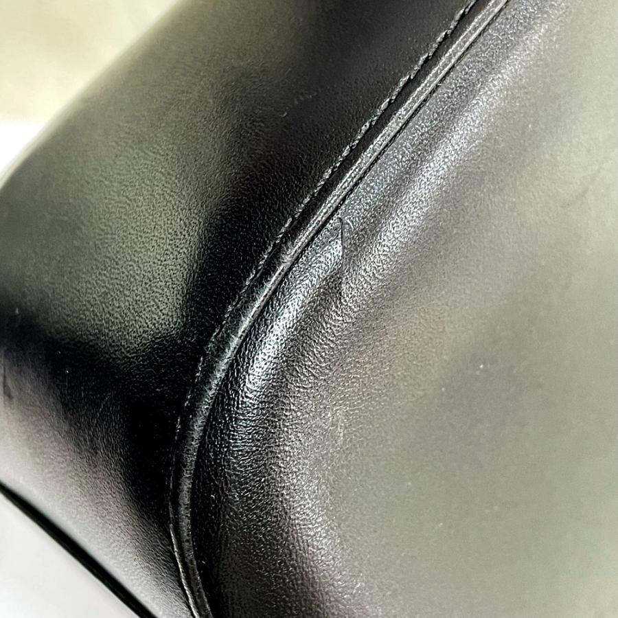 BURBERRY バーバリー チェック スクエア型 肩掛け ショルダーバッグ レザー ブラック×ベージュ レディース【中古】 | BURBERRY | 05