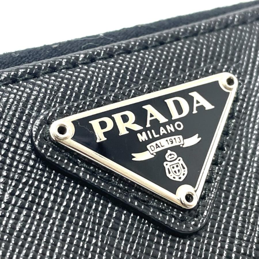 美品 PRADA プラダ 1M1188 三角ロゴ オーガナイザー ロングウォレット