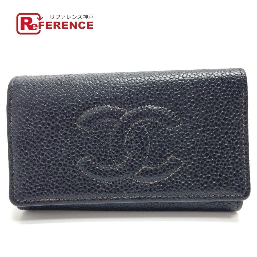 CHANEL シャネル CC ココマーク 6連 キーケース キャビアスキン