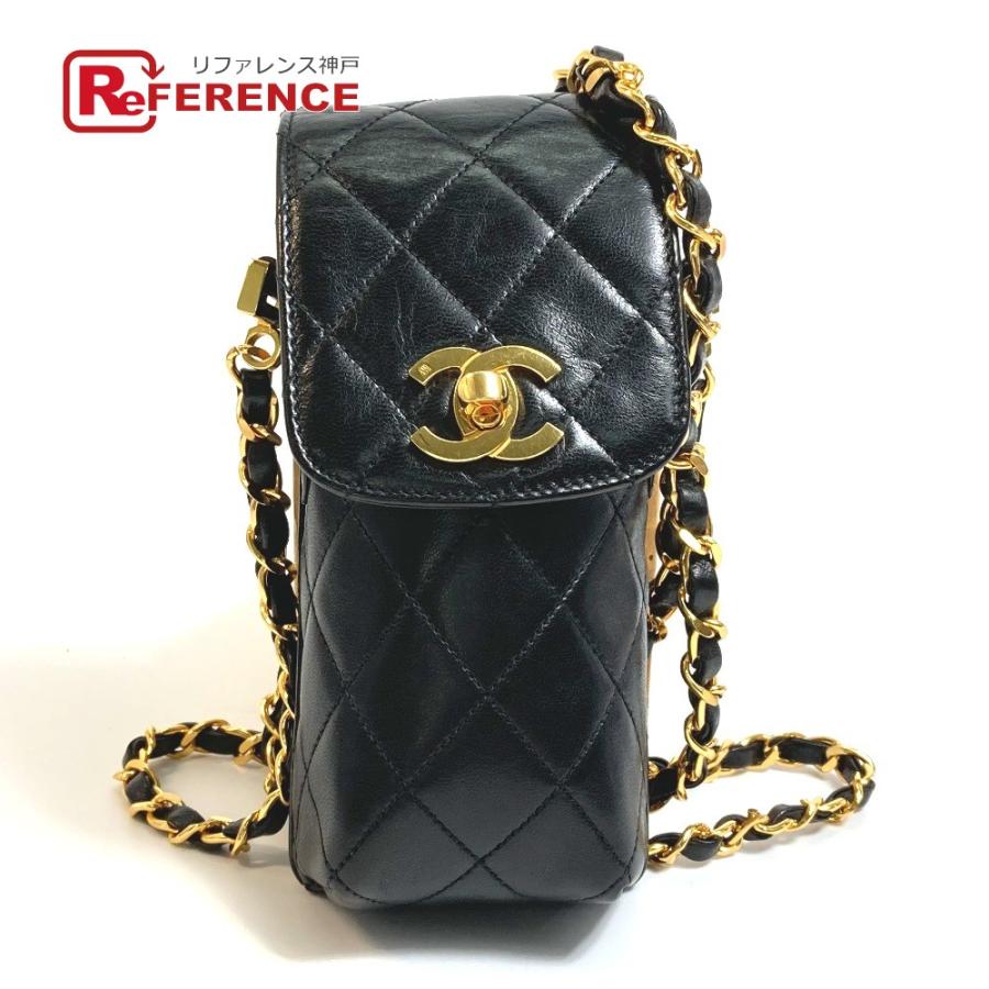 CHANEL シャネル CC ココマーク マトラッセ チェーンショルダー ポーチ ラムスキン ブラック レディース【中古】  :Y-220713-14:リファレンス コレクション - 通販 - Yahoo!ショッピング