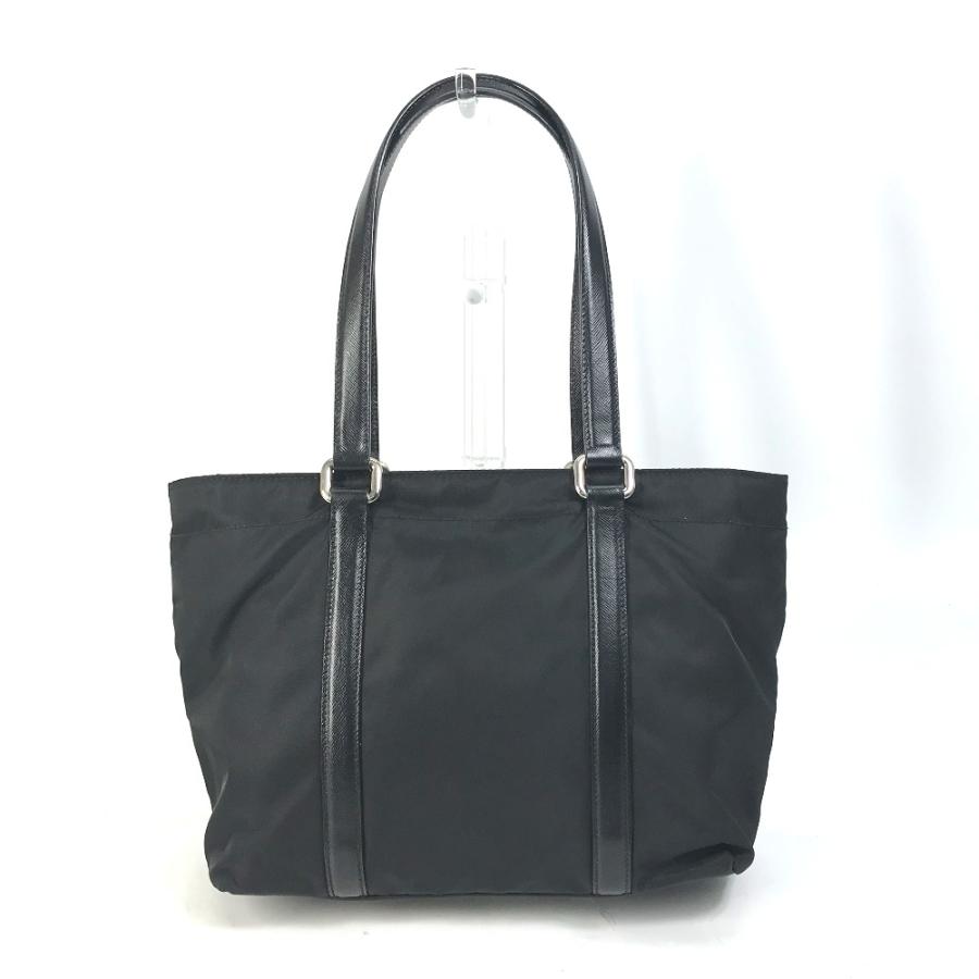 PRADA ウール プラスチック ロゴプレート ハンドバッグ 【公式通販】