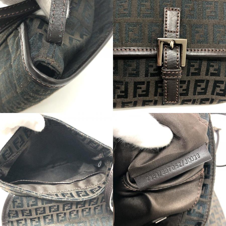 FENDI フェンディ 8BT052 ズッキーノ ポシェット 斜め掛け ショルダー  