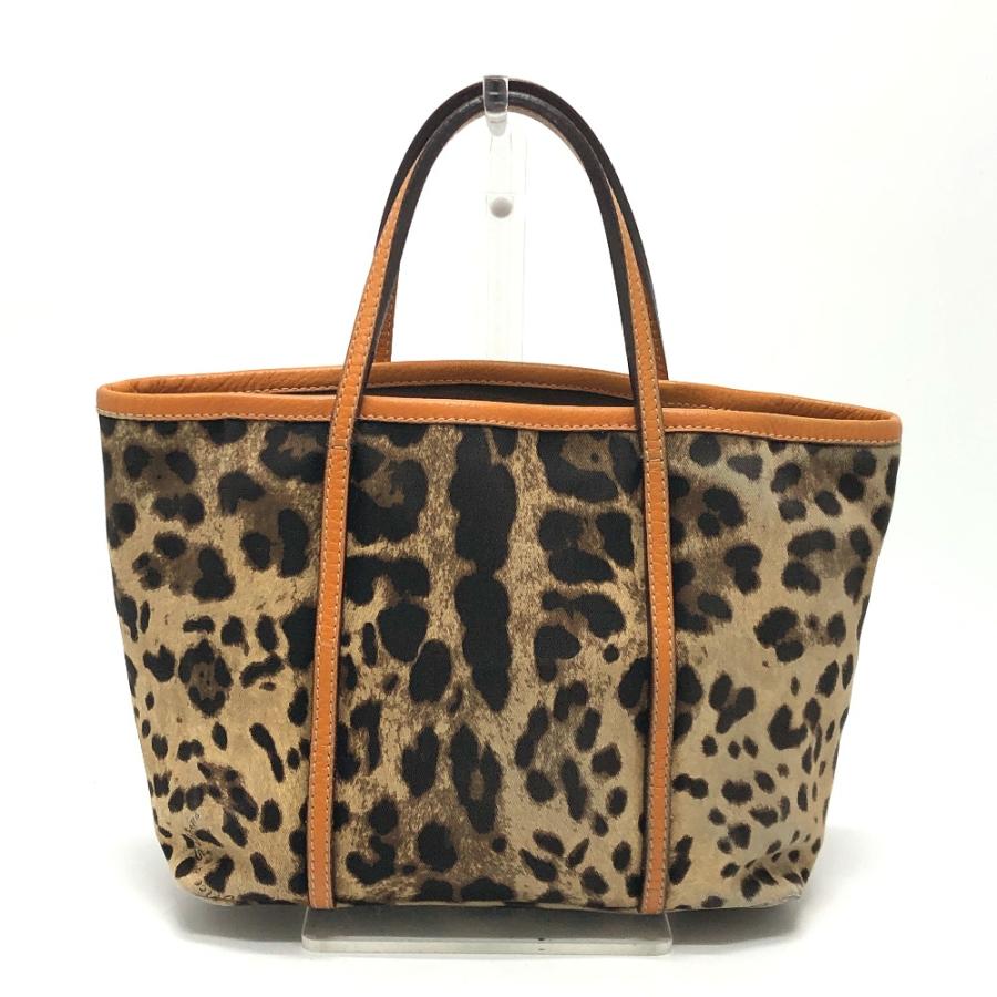 DOLCE&GABBANA ドルチェアンドガッバーナ レオパード ヒョウ柄 カバン ハンドバッグ ドルガバ トートバッグ ブラウン×オレンジ 【中古】 |  | 01