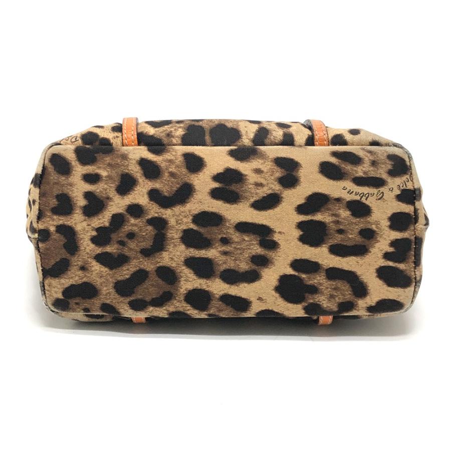 DOLCE&GABBANA ドルチェアンドガッバーナ レオパード ヒョウ柄 カバン ハンドバッグ ドルガバ トートバッグ ブラウン×オレンジ 【中古】 |  | 04