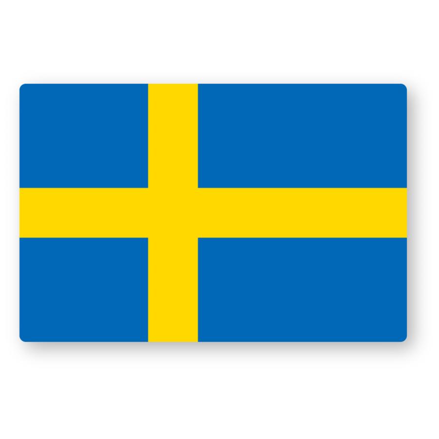 【反射ステッカー工房】国旗ステッカー(スウェーデン) Sサイズ 再帰反射 屋外耐候５年 ボルボ VOLVO サーブ スマホにも｜reflect2015